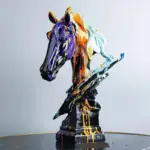 Graffiti Horse Head Statue