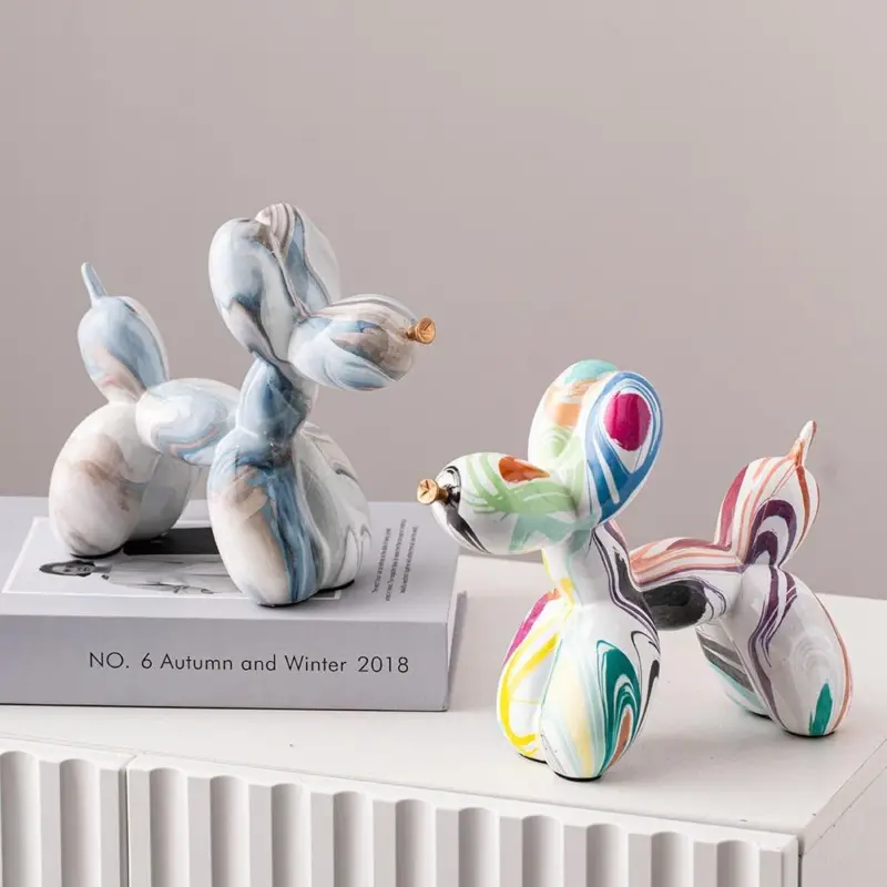 Graffiti Painted Balloons Dog Art Sculpture