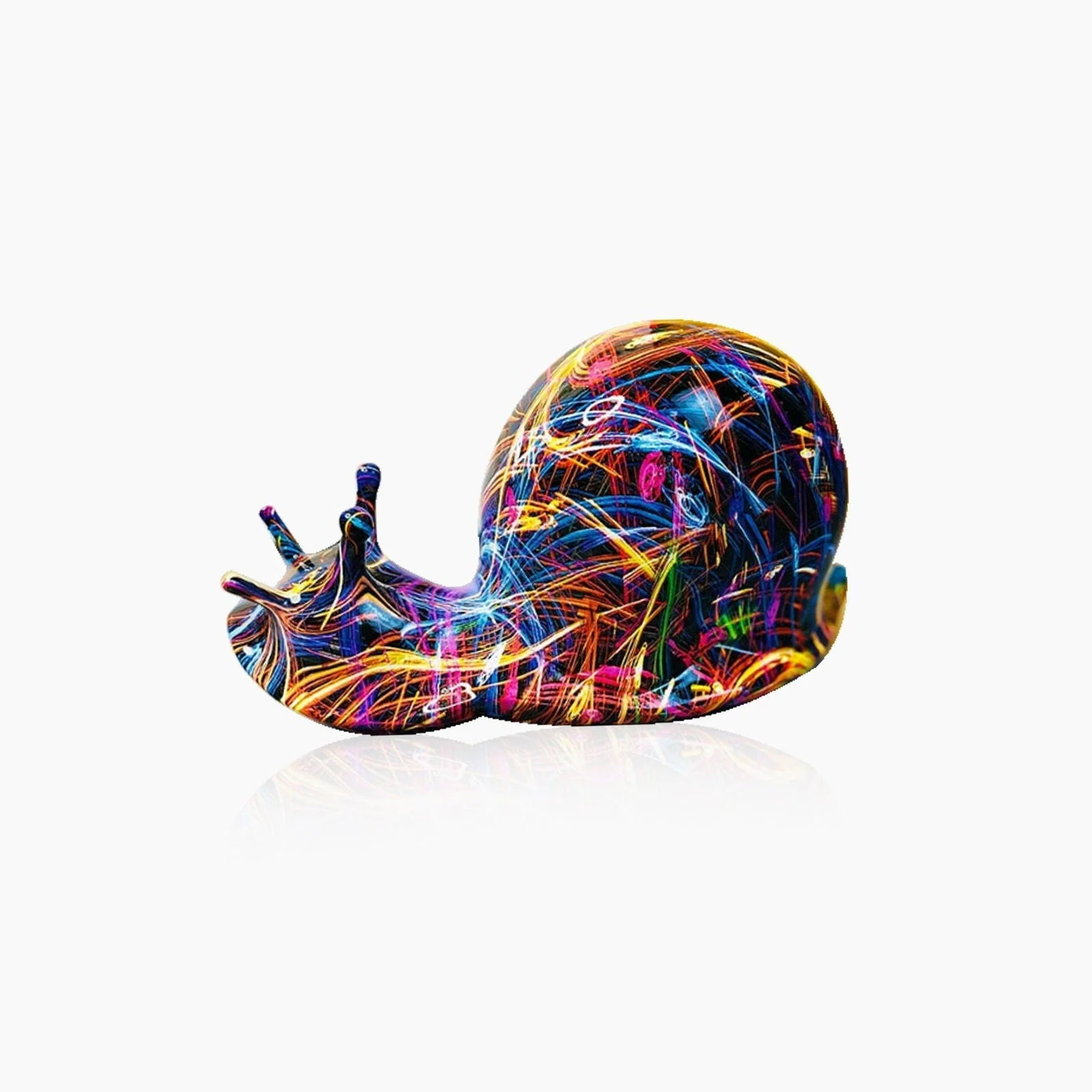 Graffiti Painted Snail Art Sculpture -