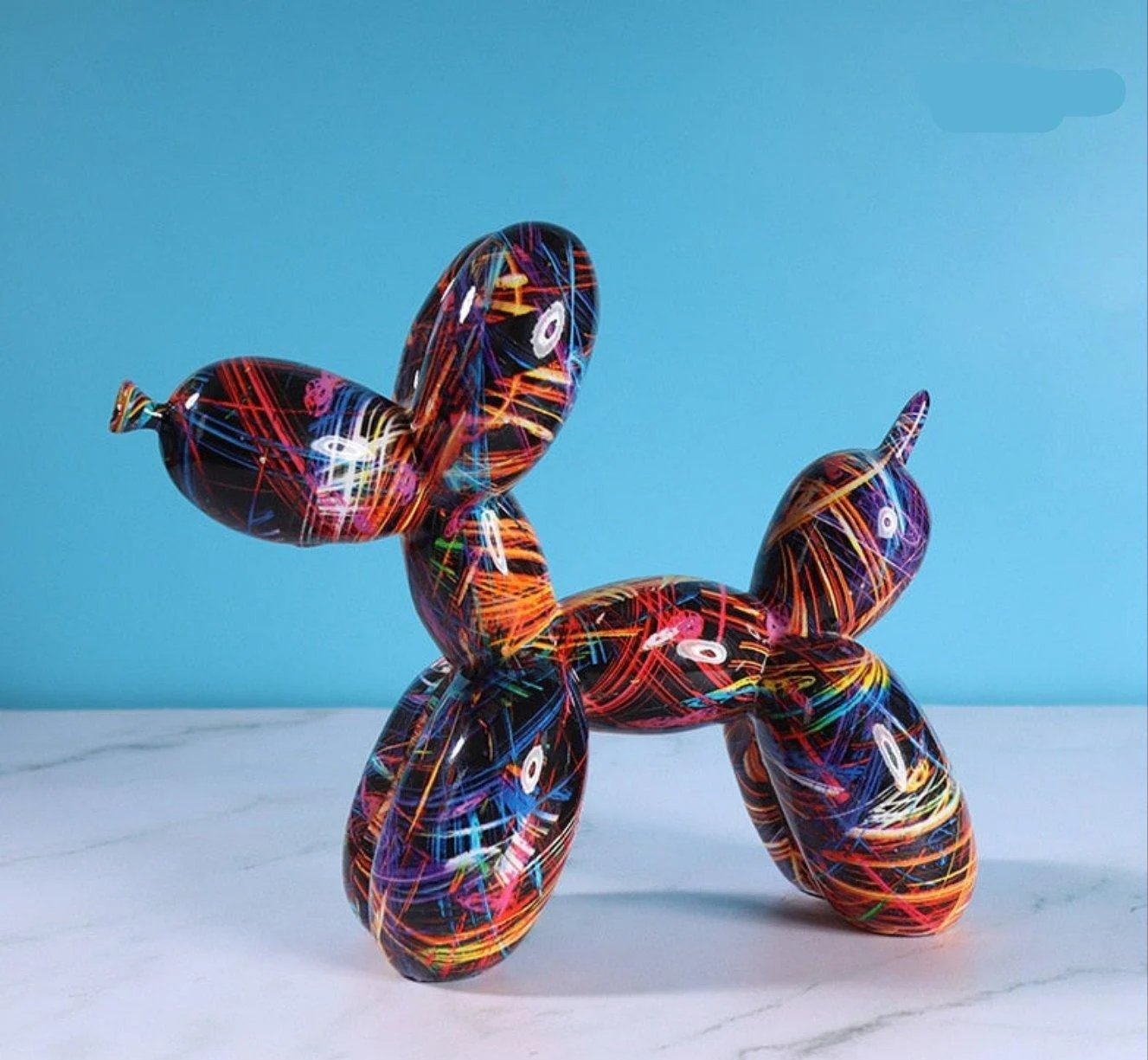 Grafitti Balloon Dog Statue -