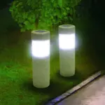 GranitGlanzSteinSaulenlampe EleganteAussenbeleuchtungfurGartenundTerrassexlumina2