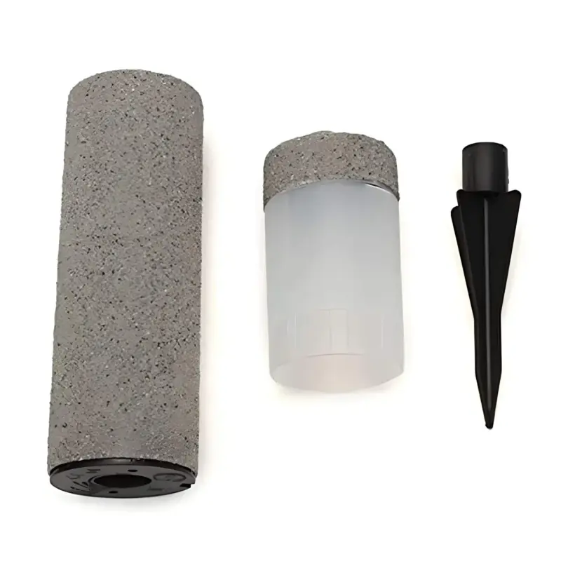GranitGlanzSteinSaulenlampe EleganteAussenbeleuchtungfurGartenundTerrassexluminabau