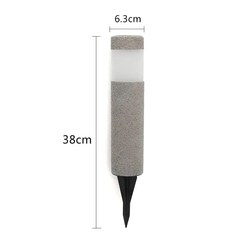GranitGlanzSteinSaulenlampe EleganteAussenbeleuchtungfurGartenundTerrassexluminamessungen