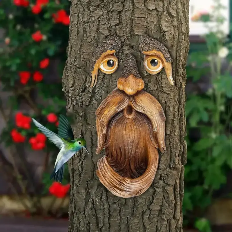 Grappige Oude Man Boom Gezicht Knuffelaar Tuin Kunst Outdoor Boom Amusant Oude Man Gezicht Sculptuur Grillige 0be63815 c9a3 44a3 b7a0 f1263419d476