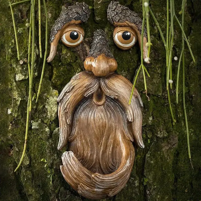 Grappige Oude Man Boom Gezicht Knuffelaar Tuin Kunst Outdoor Boom Amusant Oude Man Gezicht Sculptuur Grillige 7ffeaed4 b485 4287 9648 ed7ce4f0914f