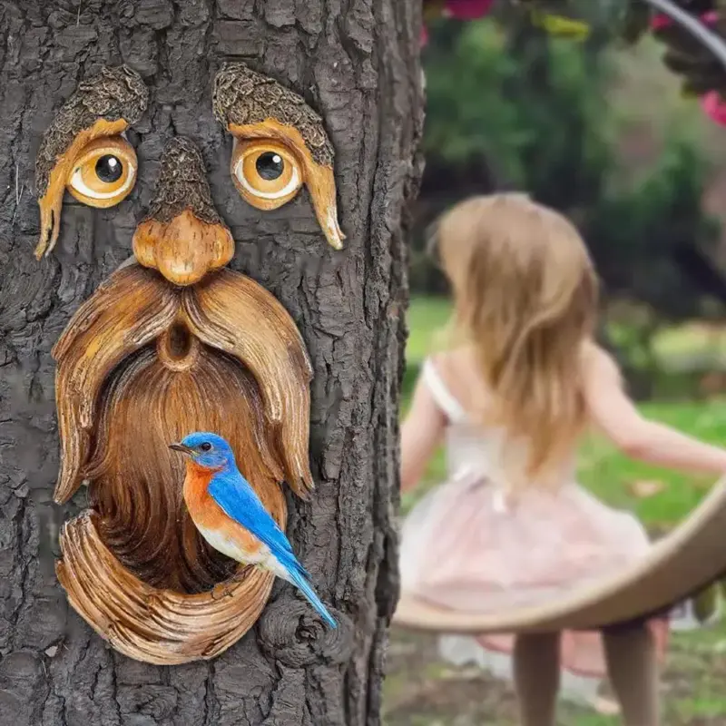 Grappige Oude Man Boom Gezicht Knuffelaar Tuin Kunst Outdoor Boom Amusant Oude Man Gezicht Sculptuur Grillige f332079d 77d0 4f43 b56b 1c6a29f17256