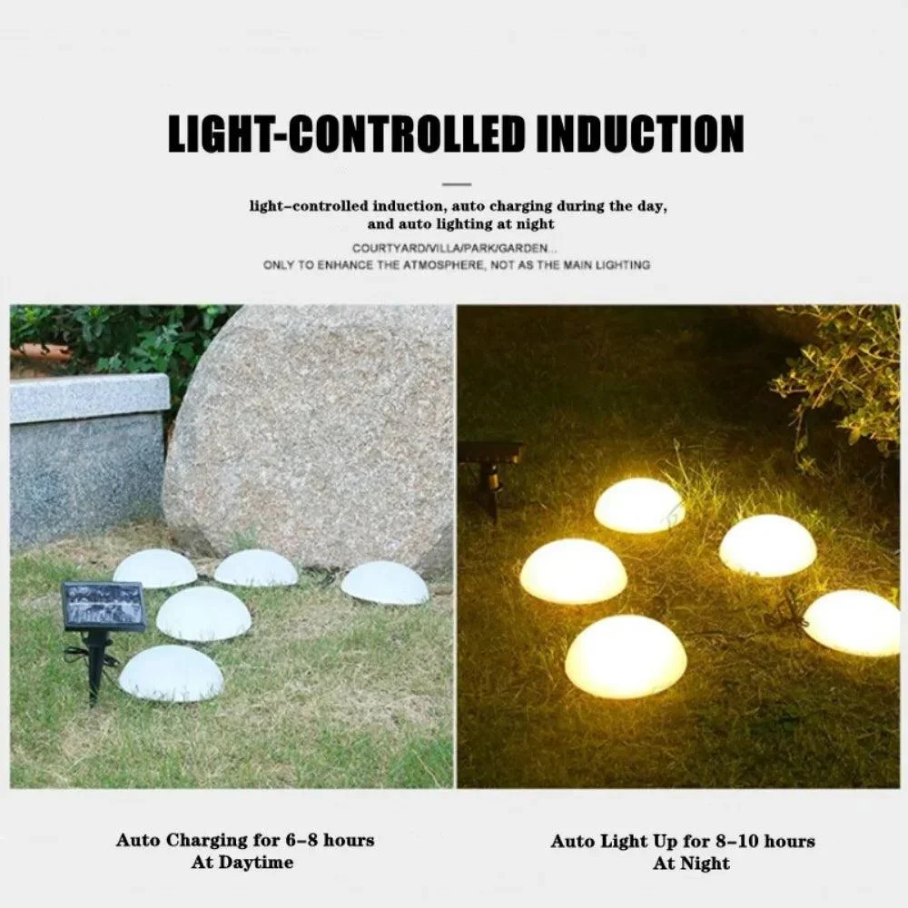 Grass Lamp - SolarSphere - Half Sphere Design - Outdoor Waterproof - 5 pieces -  - #tag1#