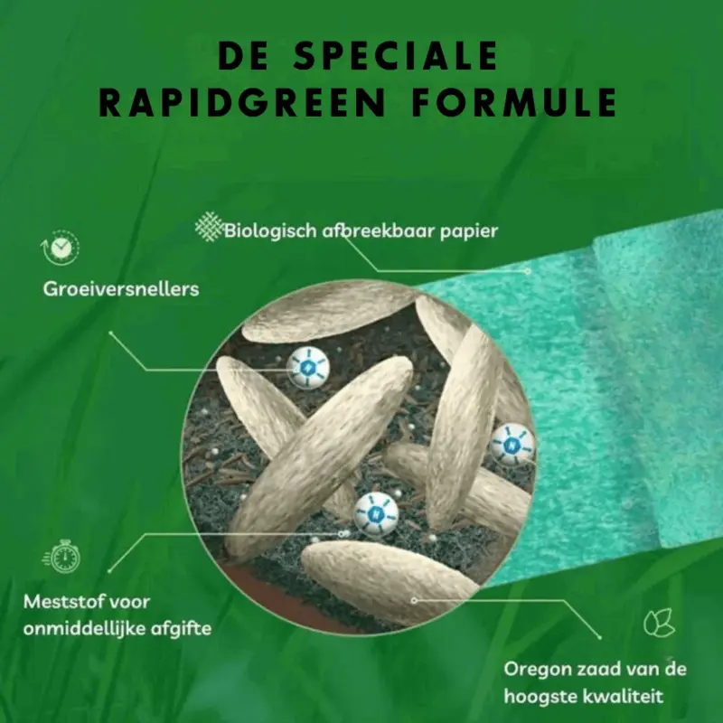 Grass Seed Mat RapidGreen Fast Growing Easy Lawn Maintenance tag1