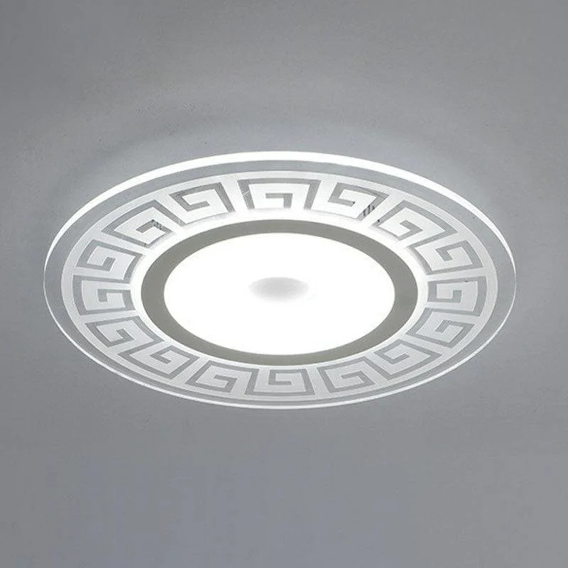 GreekKey – Acrylic LED Ceiling Light with Greek Key Decor for Bedroom -  - #tag1#