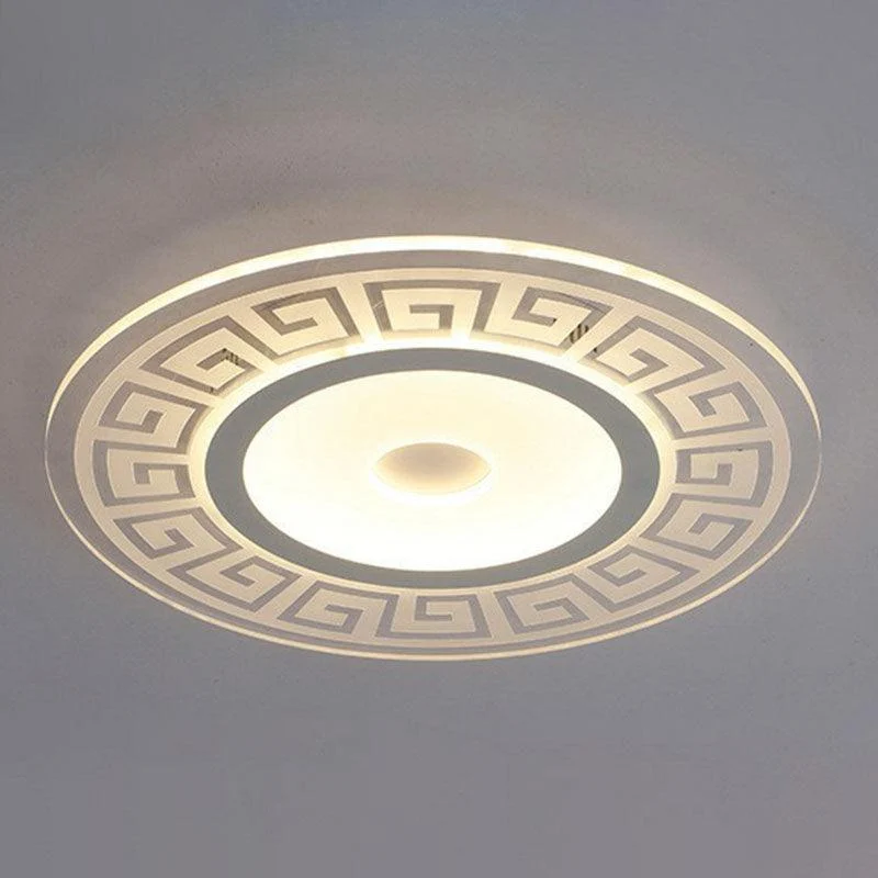 GreekKey – Acrylic LED Ceiling Light with Greek Key Decor for Bedroom -  - #tag1#