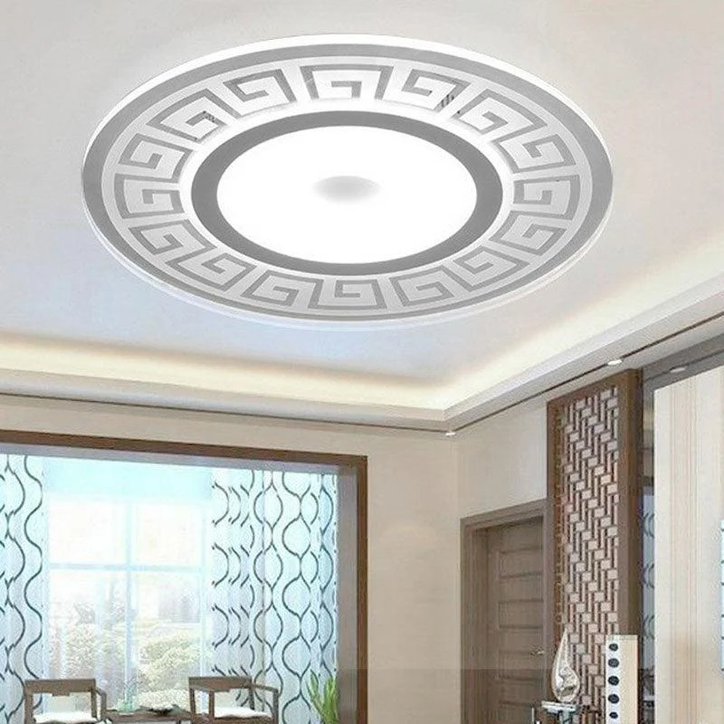 GreekKey – Acrylic LED Ceiling Light with Greek Key Decor for Bedroom -  - #tag1#