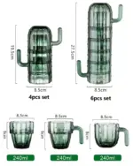 Green Cactus Transparent Stackable Coffee Mug tag1