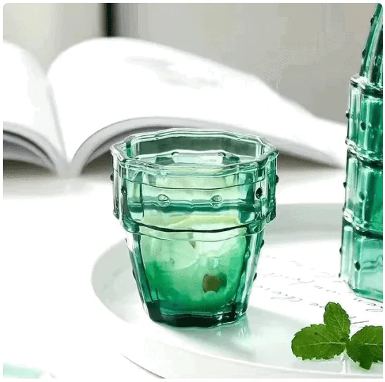 Green Cactus Transparent Stackable Coffee Mug -  - #tag1#