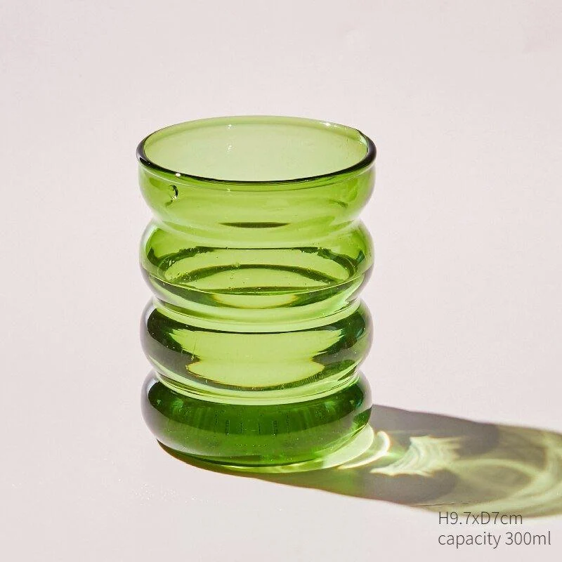 Green Glass Teacup & Saucer Sets -  - #tag1#