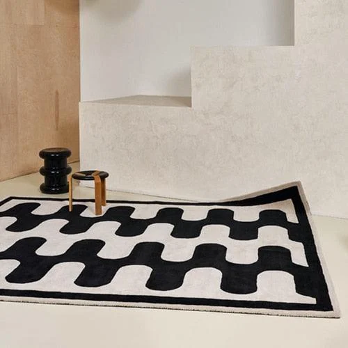 Green Purple Modern Living Room Rug Checkered board Carpet Thickening Bedroom -