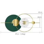Green Simple Silent Wall Clock tag1