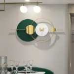 Green Simple Silent Wall Clock tag1
