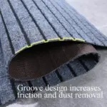 Grey Red Rug Washable Floor Mat Carpet For Kitchen and Outside Anti Slip Floor