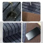 Grey Red Rug Washable Floor Mat Carpet For Kitchen and Outside Anti Slip Floor