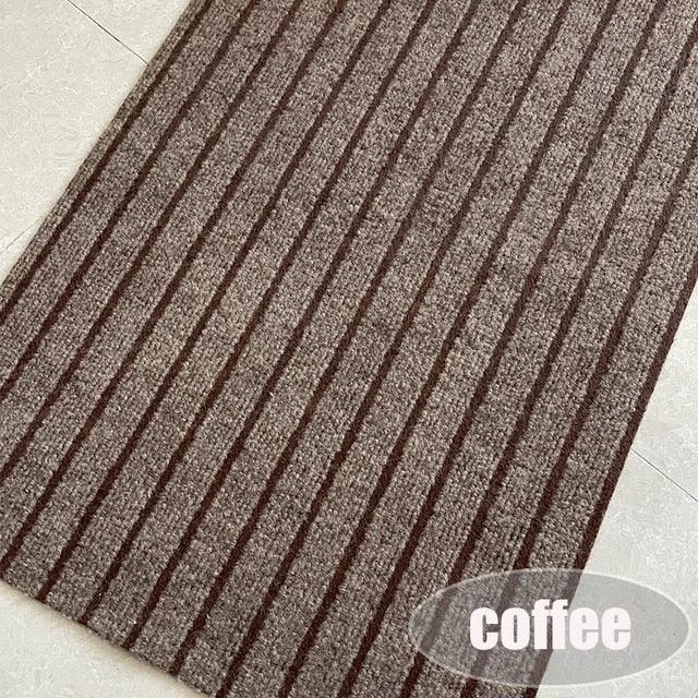 Grey Red Rug Washable Floor Mat Carpet For Kitchen and Outside Anti Slip Floor -