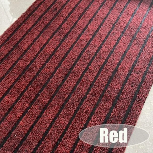 Grey Red Rug Washable Floor Mat Carpet For Kitchen and Outside Anti Slip Floor -