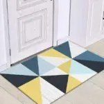 Grey White Modern Tiles Carpet Living Room Bedroom Rug Doormat