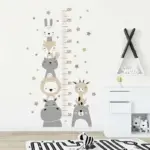 Growth Chart Wall Sticker Cute Cartoon Animals theme tag1