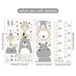 Growth Chart Wall Sticker Cute Cartoon Animals theme tag1