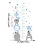 Growth Chart Wall Sticker Cute Cartoon Animals theme tag1