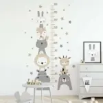 Growth Chart Wall Sticker Cute Cartoon Animals theme tag1