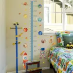 Growth chart wall sticker Astronaut wall sticker for the nursery tag1