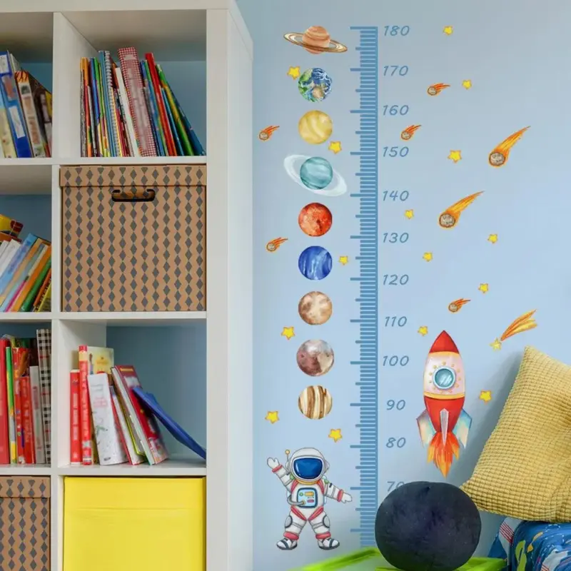 Growth chart wall sticker Astronaut wall sticker for the nursery tag1