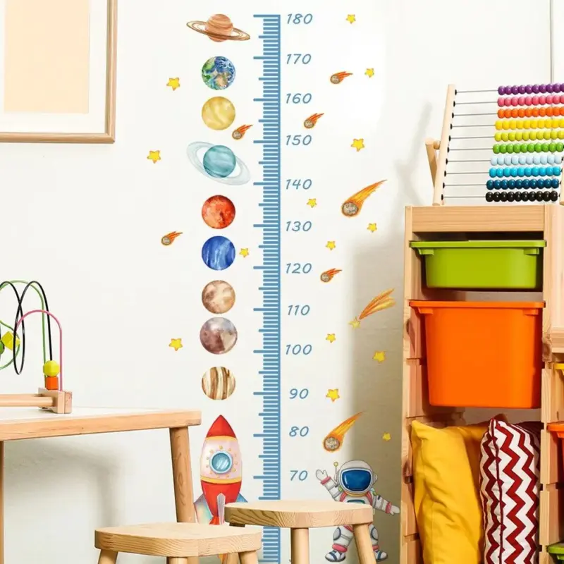 Growth chart wall sticker Astronaut wall sticker for the nursery tag1