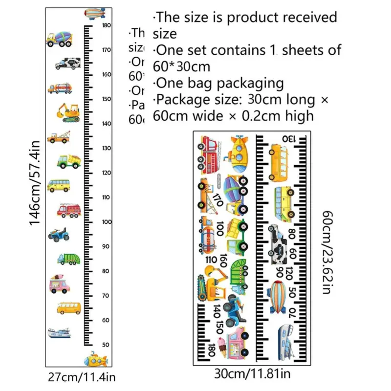 Growth chart wall sticker for children tag1