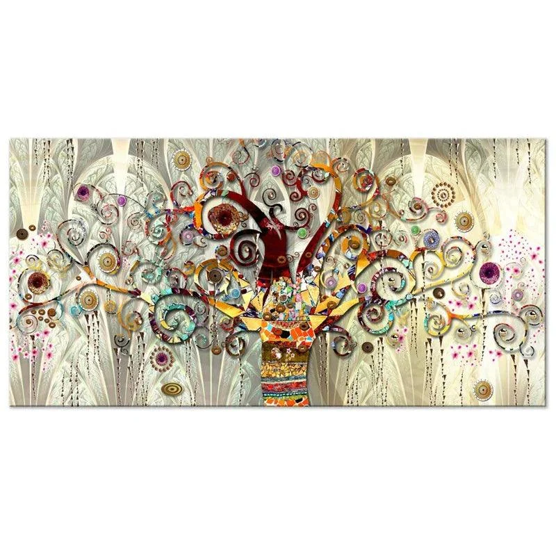 Gustav Klimt's Tree of Life: Modern Wall Art for Living Room -