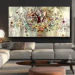 Gustav Klimt s Tree of Life Modern Wall Art for Living Room