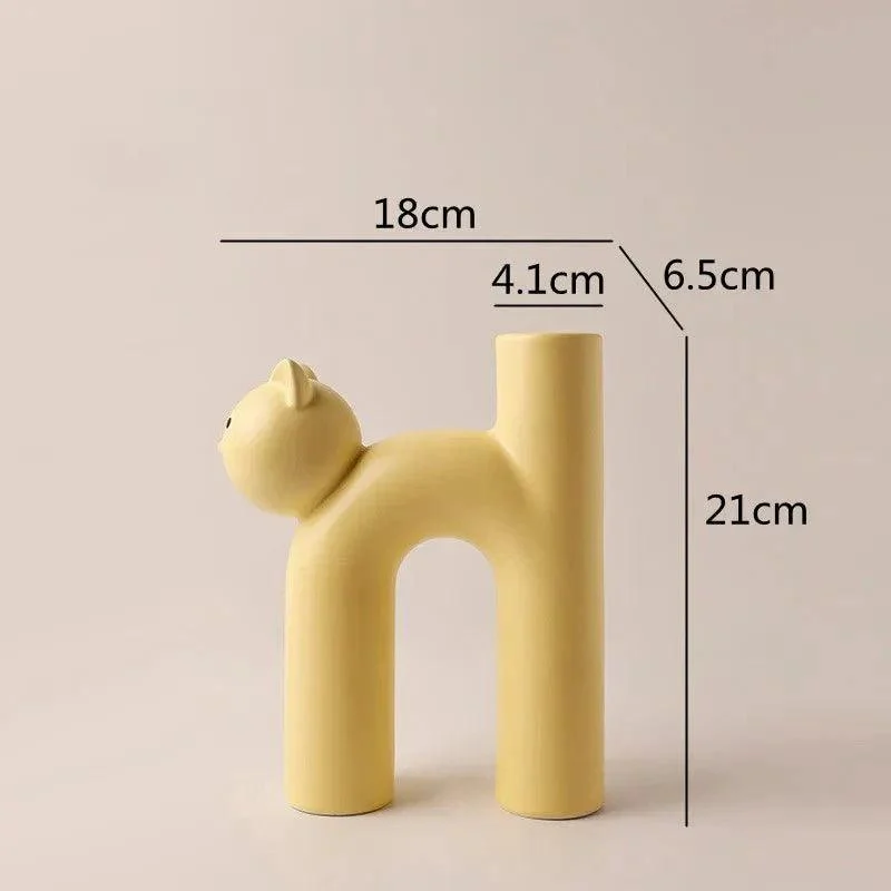 H-Shaped Cat Vase Decoration -  - #tag1#