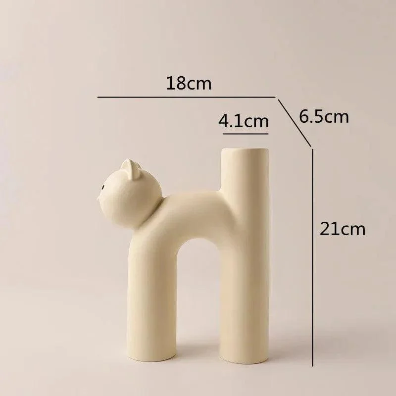 H-Shaped Cat Vase Decoration -  - #tag1#