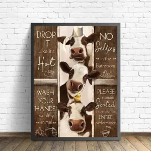 Toilet Rules Canvas Art: Whimsical Bathroom Décor