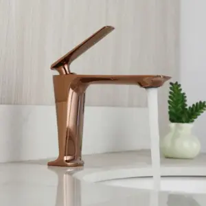 Pink Gold Single Lever Bathroom and Toilet Faucet