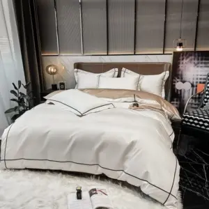 Homeko Hotel Trim Egyptian Cotton Hotel Bedding Set