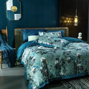 Watercolor Bloom Duvet Cover Set - Egyptian Cotton