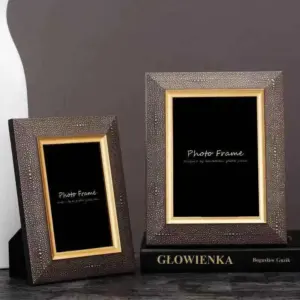 Modern Picture Frame High-Grade Solid Wood Gold Brown