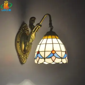 Tiffany Sconce Lamp Mediterranean Stained Glass