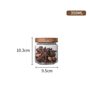 Wood Lid Glass Airtight Canister: Stylish Storage Solution for Kitchen Essentials
