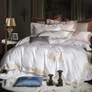 Homeko Egyptian Cotton Embroidery Premium Luxury Bedding Set
