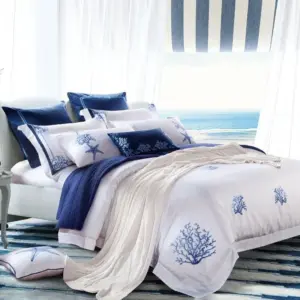 Homeko Egyptian Cotton Embroidered Tribute Silk Bedding Set