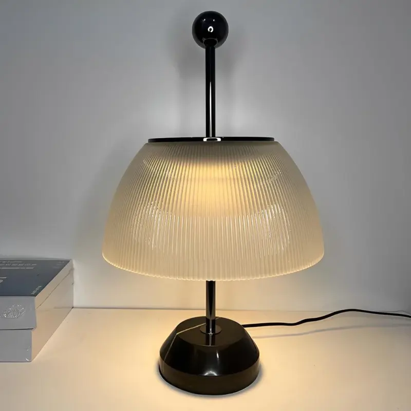 H Table Lamp with Glass Bowl Shade Italian Decorative Lamp tag1