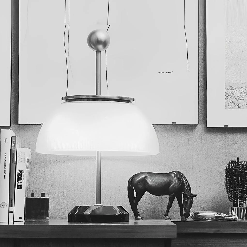 H Table Lamp with Glass Bowl Shade Italian Decorative Lamp -  - #tag1#