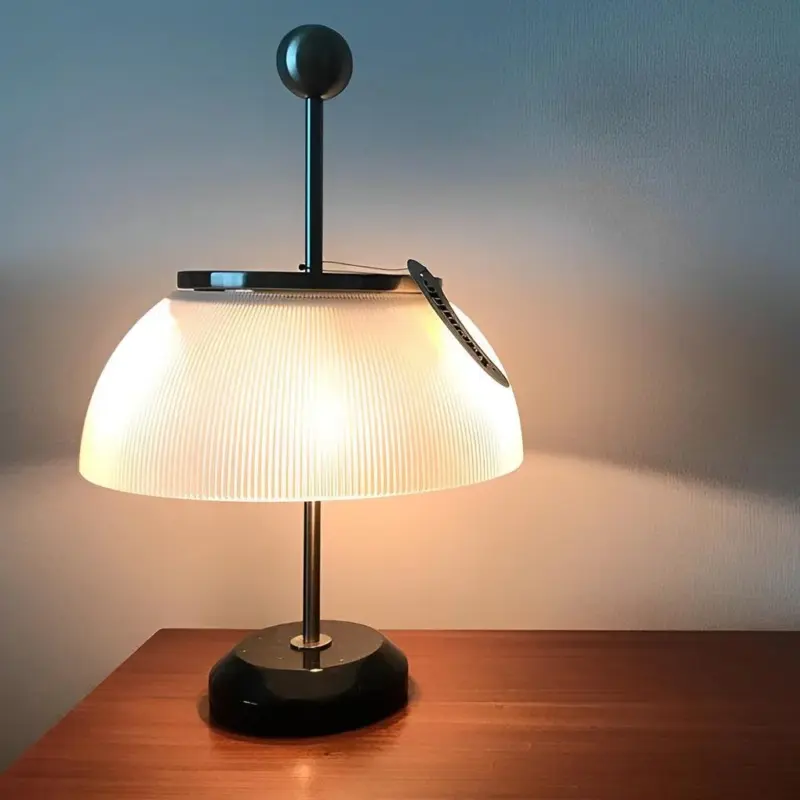 H Table Lamp with Glass Bowl Shade Italian Decorative Lamp tag1
